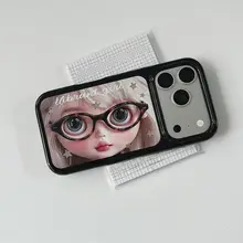 可愛いデザインのアンティーク人形風スマホケース【金髪・星モチーフ・iPhone対応】