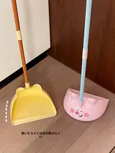 可愛いデザインの家庭用掃除用ほうきとちりとり【髪の毛が付きにくい】（セットアップ対応）