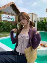 フランス風デザインのバンド付きビスチェとフリル付きニットカーディガン【 夏季・軽やか】（セットアップ対応）