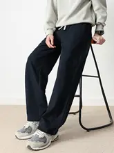 スウェットパンツ メンズ パッチワーク ドローストリング ストレート ドレープ ルーズ アメリカンスタイル スポーツ カジュアル 秋 「hansca」