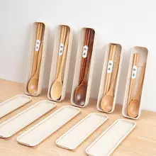 箸 スプーン 社会人 一人用 ポータブル 木製 食器 二点セット