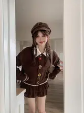 ハンドメイドフラワーレース襟付きジャケット【女性用・ショートスカート・おしゃれ】（セットアップ対応）
