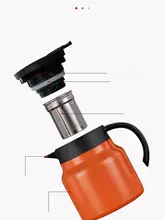 大容量老白茶用ステンレス製ティーポット【食品級・茶水分離・保温機能】