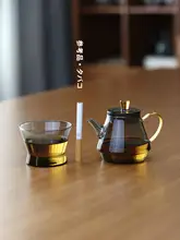 耐熱ガラス製の茶ポットとカップのセット【小容量・花茶用】（セットアップ対応）
