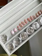 落ちにくいネイル用フラットアクセサリーダイヤモンド【白色・高品質・小型ラウンドダイヤ】