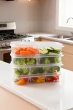 冷凍食品収納ボックス【蓋付き・仕切り付き・家庭用】
