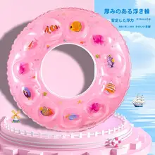 子供用ダブルレイヤー水泳浮き輪【クリスタル・安全設計・腋下サポート】