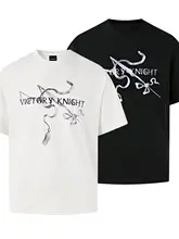 半袖Tシャツ メンズ ナイト柄プリント アメカジ ヴィンテージ ストリート クール 「PASET」