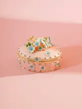 桜デザインのピンクエナメルジュエリーボックス【結婚・婚約用・友人への贈り物】