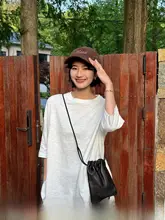 Tシャツ レディース コットン100% 五分袖 ゆったり シンプル おしゃれ 肌触り柔らか 夏