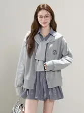 セットアップ 3点セット レディース ジャケット シャツ スカート 小柄向け 秋物
