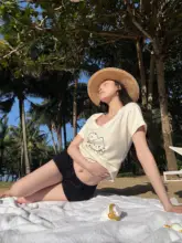 ショートパンツ レディース コーデュロイ タイトフィット ダブルヘム 韓流 「ZHOUMIAO」