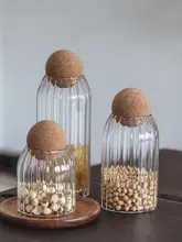 ガラスジャー コルク栓付き 保存容器 コーヒー豆 茶葉 スパイス 収納 家庭用 キッチン おしゃれ