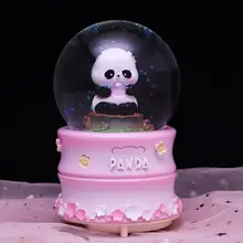 クリスタルボール かわいいパンダ ナイトランプ ミュージックボックス インテリア ギフト