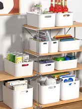 プラスチック製 デスクトップ収納ボックス【キッチン・バスルーム用・化粧品収納】