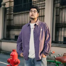 春季用薄手ルーズフィットシャツ【メンズ・シンプルデザイン・ゆったりした着心地】