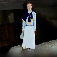 高腰のAラインスカート【過膝・ドレープ感・シンプルデザイン】