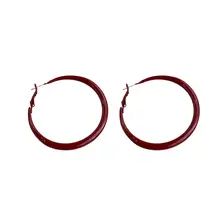 レトロ港風 アンクラレッドリングフープピアス【エレガントデザイン・軽やかさ】