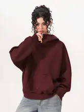 ハーフジップ パーカー レディース 厚手 無地 アメリカン風 ストリート 着回し 秋 カップル「WASSUP」