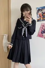 セーラー服 レディース 長袖 三本線 グレーブルー 春秋 2点セット