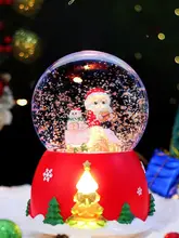 光る回転クリスタルボール音楽ボックス【クリスマスギフト・子供用・男女兼用】