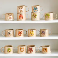 十二生肖デザインの手作り陶器マグカップ【個性的・コーヒー用】