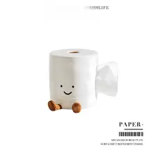 かわいいデザインの陶器製ティッシュボックス【高級感ある装飾用・トイレ用ティッシュ】