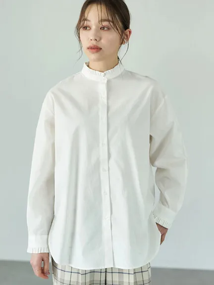大人可愛い服 50代コーデ 完全ガイド｜立ち襟レースシャツの選び方とコーデ術