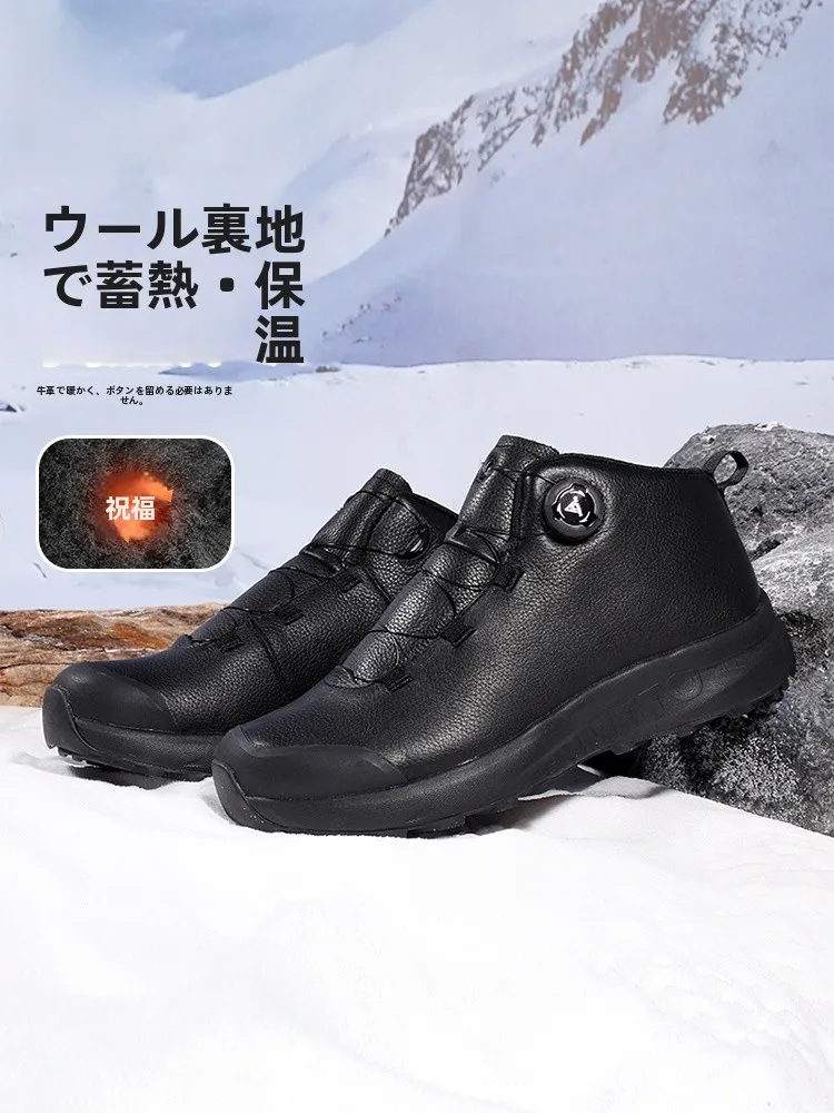 悍途メンズ雪地ブーツ：保温性と軽量設計が長時間の登山・スノーボードに適する