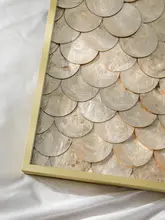 高級感のある金色貝殻立体装飾画【客間・ダイニング・壁掛け用アート】