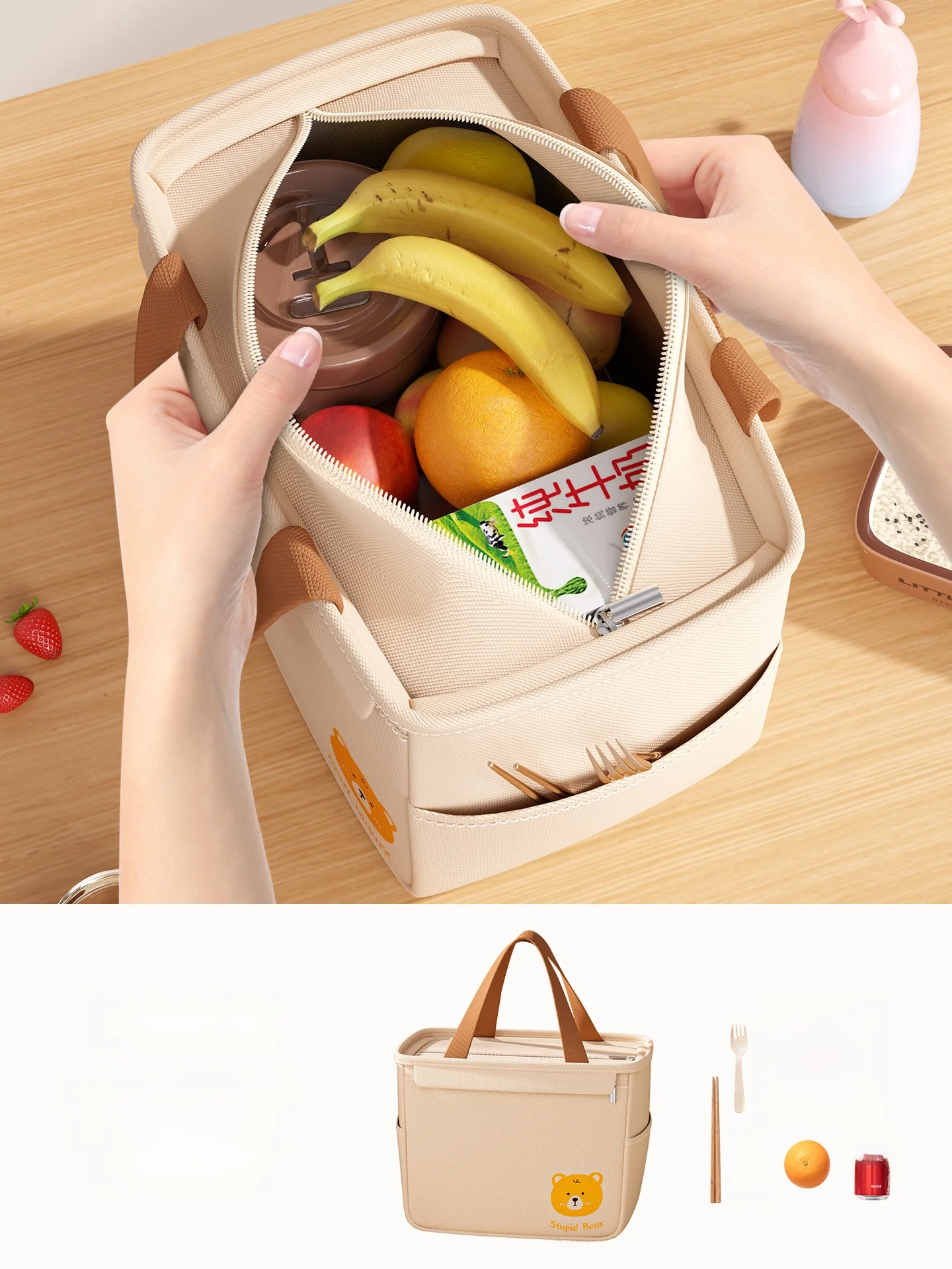 保冷バッグ たためるタイプの厚手アルミ箔構造で長時間保温する実用性
