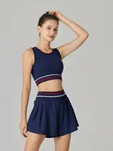 女性用テニススカート セット【速乾・フィットネス・ランニング・ショートパンツ付き】