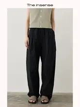 The insense クラシックストライプデザインのパンツ【立体裁断・ウエストゴム】
