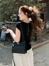 おしゃれなフレンチスタイルのデザイン！短袖Tシャツと薄手のフレアスカート（セットアップ対応）