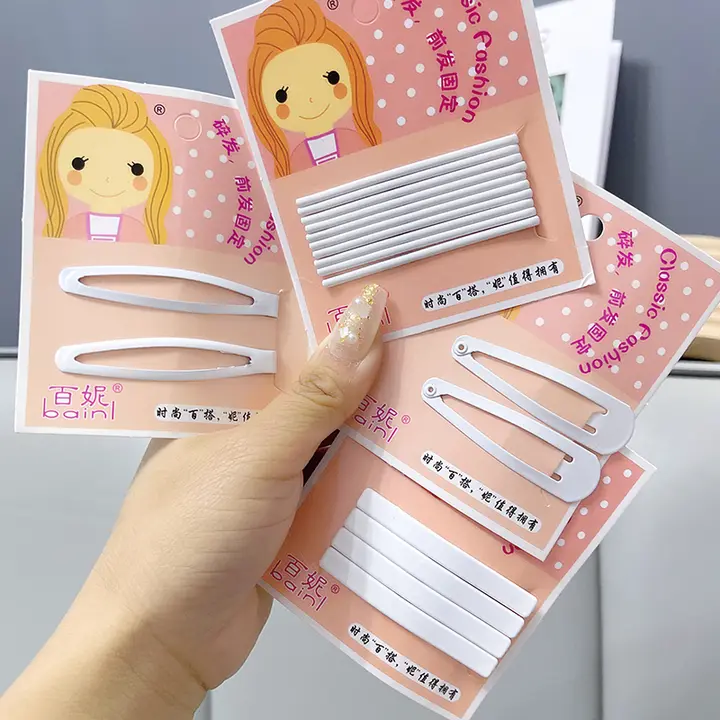 白色ナースヘアクリップ【医療用帽子固定具・女性用】