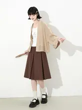 カフェカラーのカーディガン【極上の柔らかさ・透け感・ゆったりシルエット】