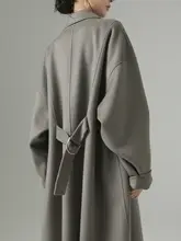 上質なダブルフェイスカシミヤコート【ロング丈・テーラーカラー・シングルボタン】