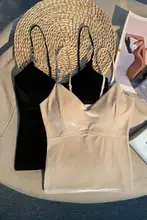 フランス風 ベルベットタンクトップ【保温・Vネック・女性用・インナー】