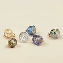 新中式 古風水晶の風鈴ボタン【カット面 デコレーション用・漢服唐装用・小型】