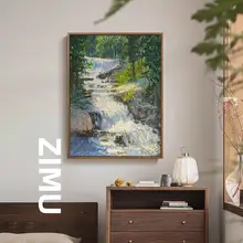 手描き風景画のアートパネル【茶室装飾・落ち着いた雰囲気】