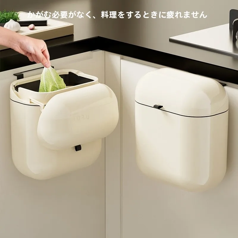壁掛け式ゴミ箱：防水 フタ付きでキッチンの見せる収納を実現