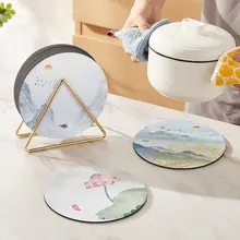 山水画デザインのテーブルマット【防水・防油・耐熱】