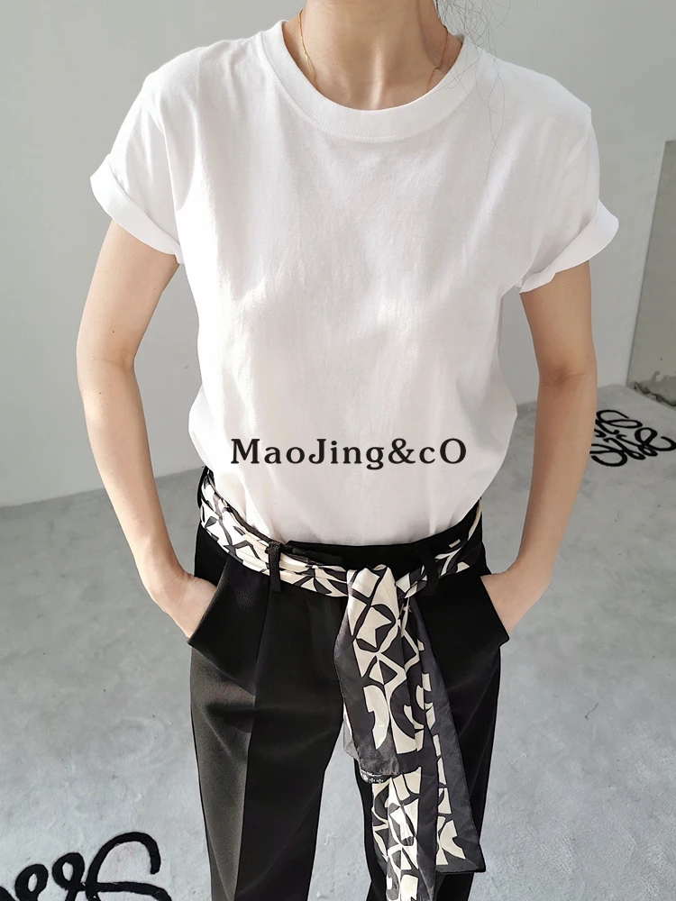 猫のデザイン Tシャツ：クラシックスタイルのシンプル通勤ファッション
