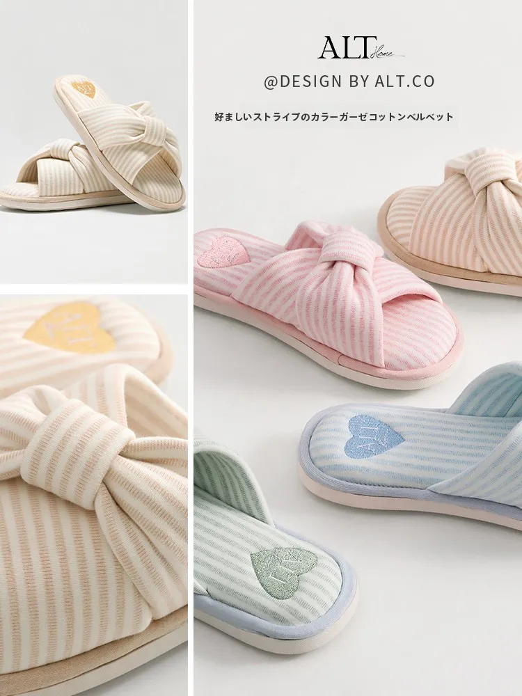 女性用高級室内スリッパ【布製・柔らかい底・四季対応】：soft touchの実用性と1人暮らしへの適応性
