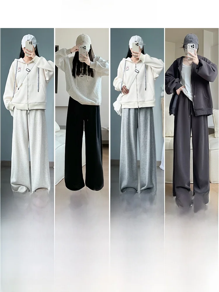 グレーのスウェットテープドパンツ：高腰直筒構造と通勤風の実用性を解説