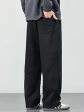 スウェットパンツ メンズ 厚手 ドレープ感 ストレート ワイド ルーズ スポーツ カジュアル 秋冬 「HAOZHI」