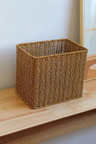 TAO | 大容量プラスチック製ラタン風収納ボックス【フタ付き・四角型 TAO | 大容量プラスチック製ラタン風収納ボックス【フタ付き・四角型