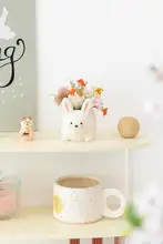 うさぎ 置物 癒やし ミニチュアジオラマ ドレッサー PCデスク ペグボード ワインラック イースター 女性 プレゼント