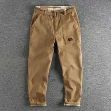 冬用 厚手裏起毛 カジュ アルパンツ【コーデュロイ・復古デザイン・ tapered fit】