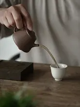 宜興紫砂製 手作りの高石瓢小茶壺【茶具ギフトボックス付き・アートピース】